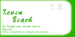 kevin biach business card